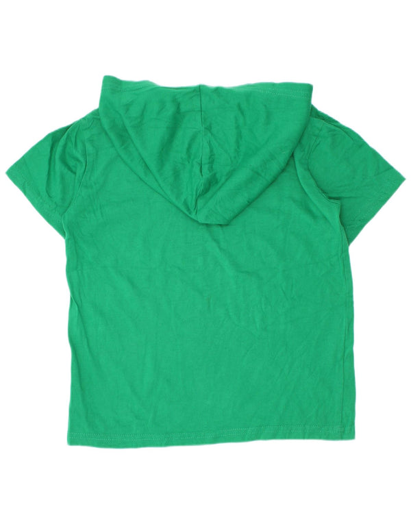 T-shirt grafica con cappuccio Champion da bambino, 6-7 anni, in cotone verde