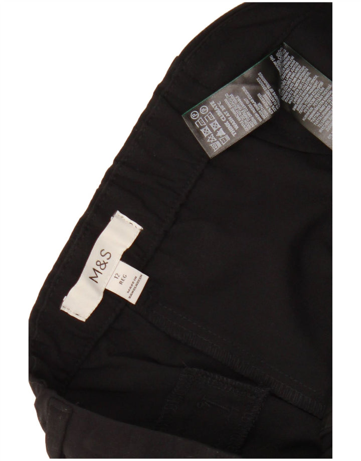 Pantaloni chino slim da donna Marks & Spencer UK 12 medi W30 L29 neri