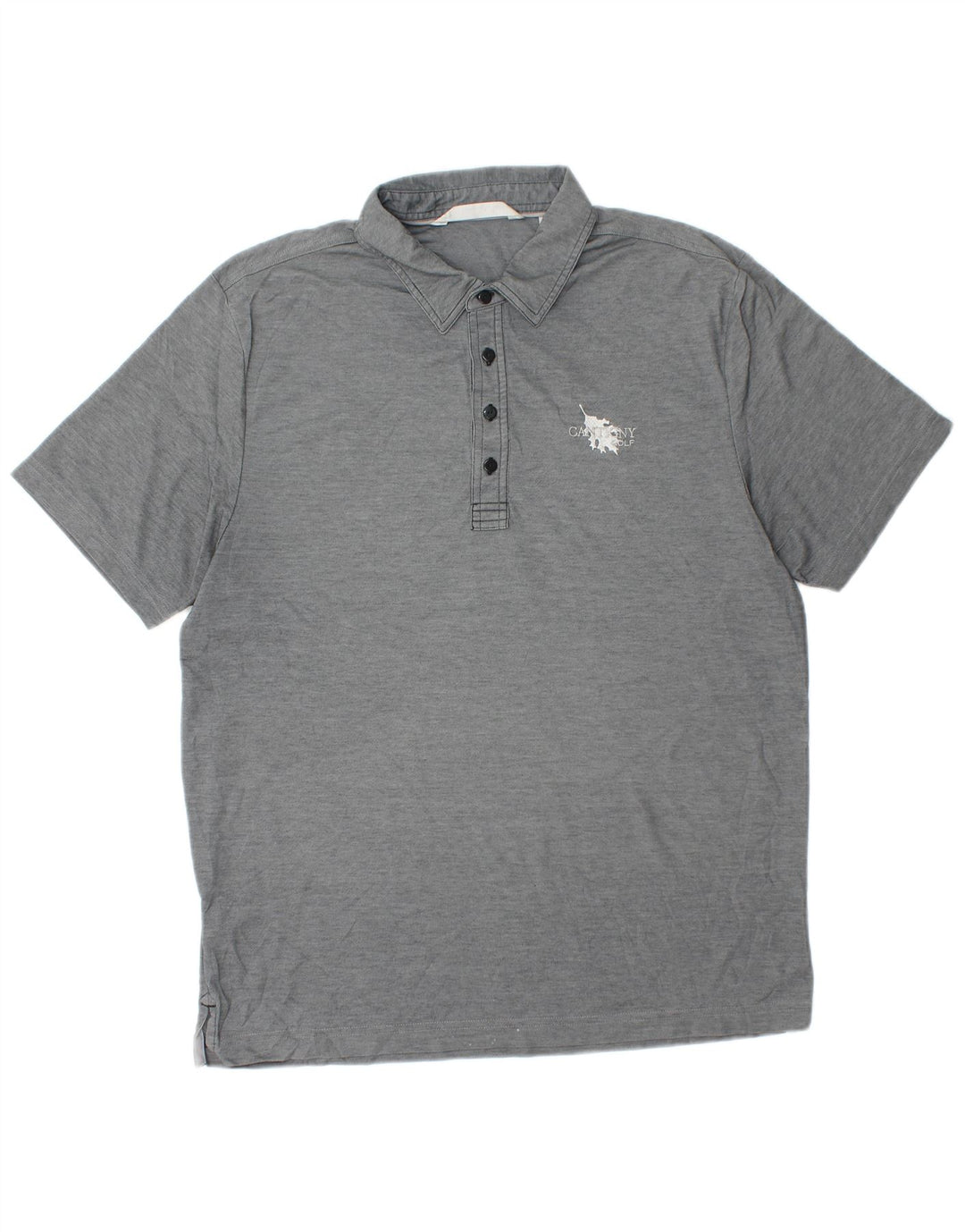 Polo da uomo TRAVIS MATHEW grande in cotone grigio
