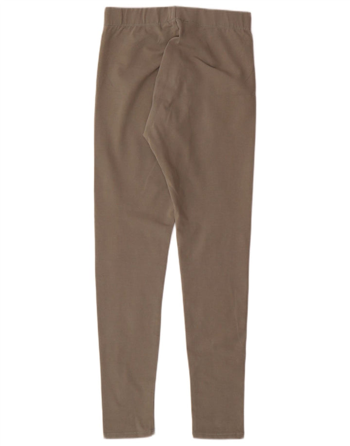ZARA Womens Leggings UK 12 Medium  Khaki Cotton
