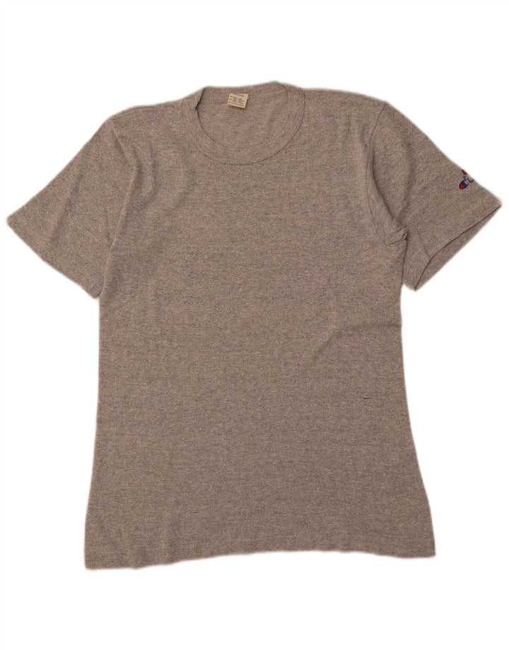 T-shirt da uomo CHAMPION Top in cotone grigio medio