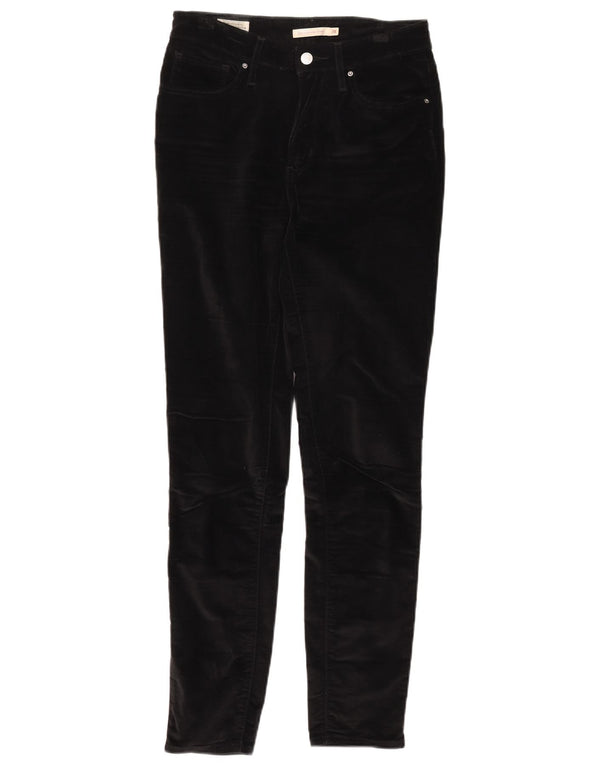 Pantaloni casual skinny a vita alta da donna Levi's W28 L30 cotone nero