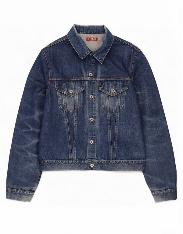 Giacca in denim da uomo Replay UK 44 2XL cotone blu