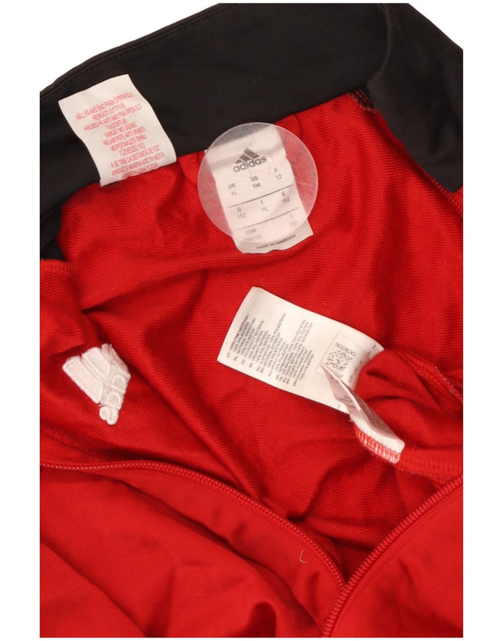 Giacca da tuta da ragazzo ADIDAS 11-12 anni Large Red Colourblock