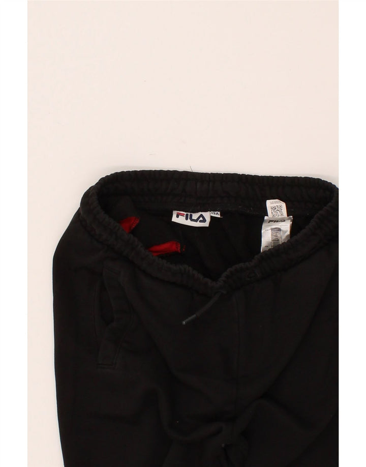 FILA Boys Tracksuit Trousers Joggers 11-12 Years Black Polyester Vintage Fila and Second-Hand Fila from Messina Hembry 