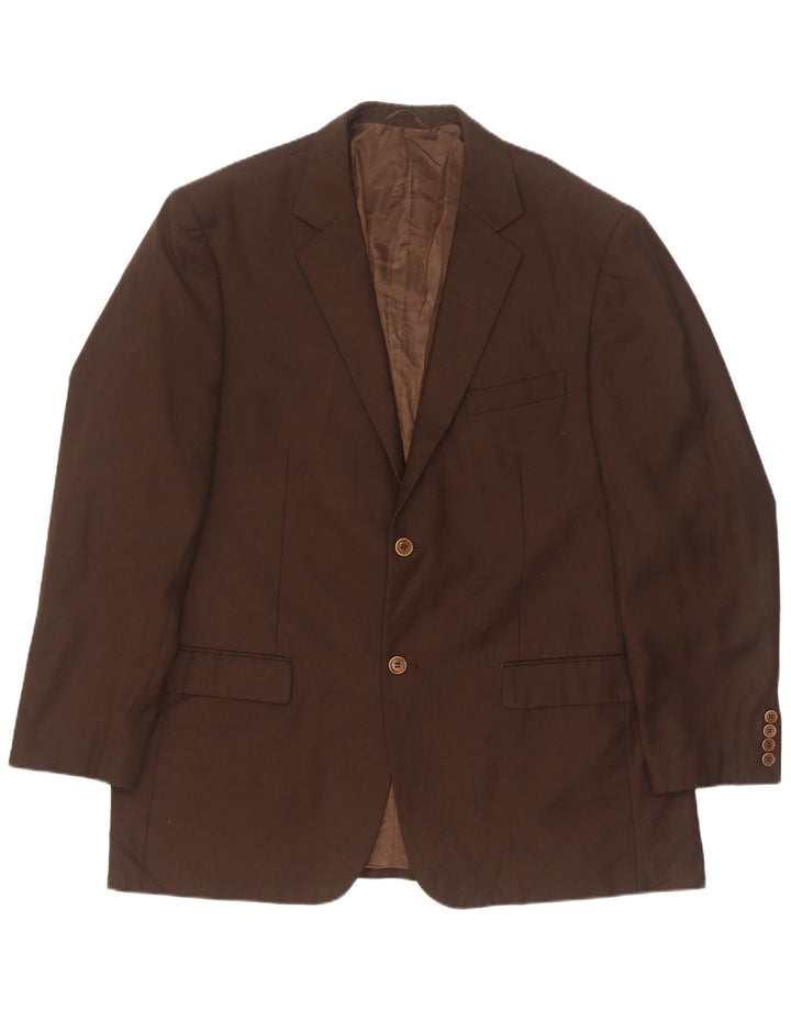 Giacca blazer da uomo a 2 bottoni Pierre Cardin IT 58 4XL Marrone