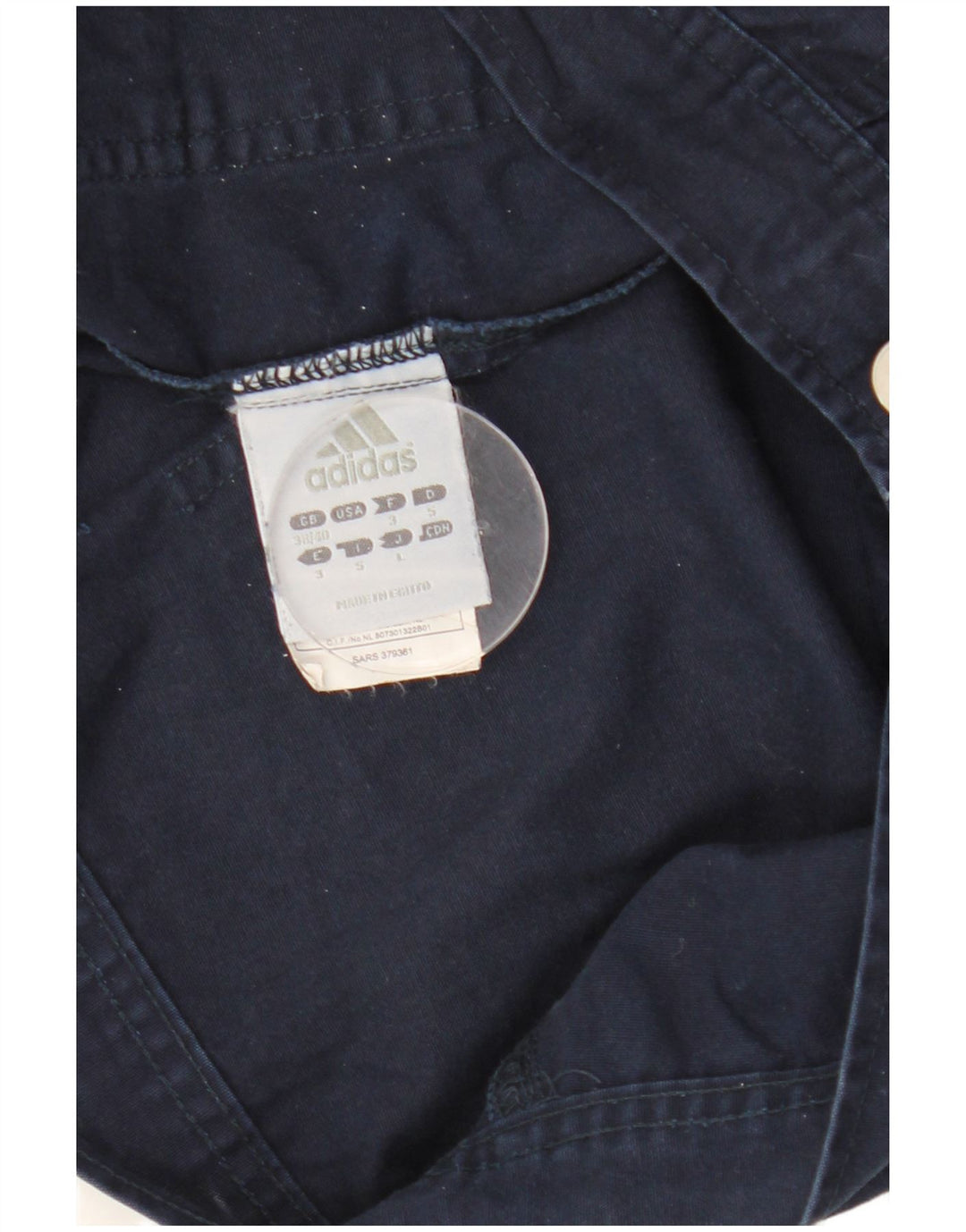 Pantaloncini bermuda cargo da uomo ADIDAS UK 38/40 medio W33 cotone blu navy