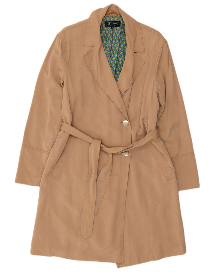 Trench da donna ESCADA EU 42 Large Beige Lyocell