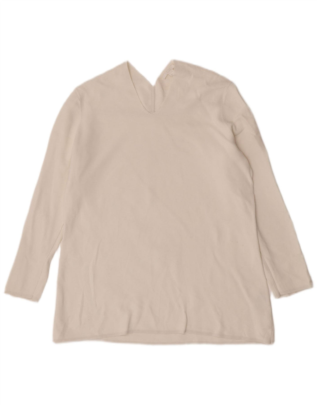 Cos Top da donna a maniche lunghe UK 14 Cotone bianco medio