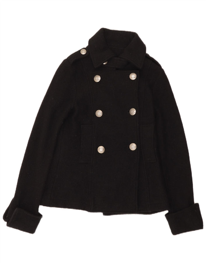 Cappotto da marinaio Trafaluc da donna Zara UK 12 lana nera media