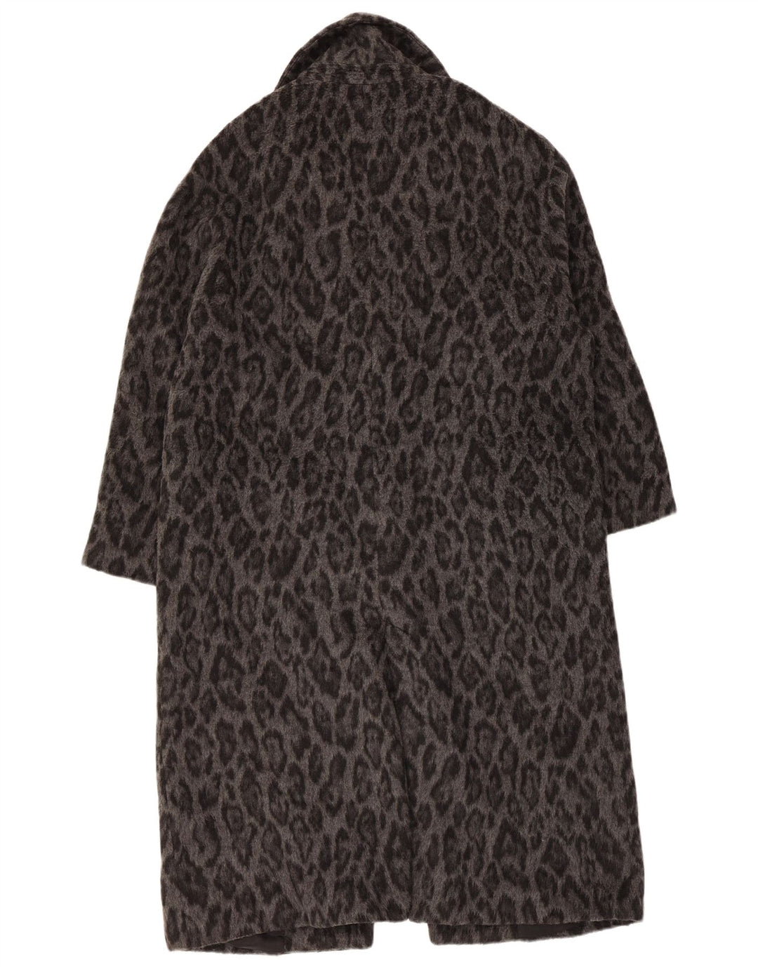 Soprabito oversize da donna Zara UK 6 XS grigio lana con stampa animalier