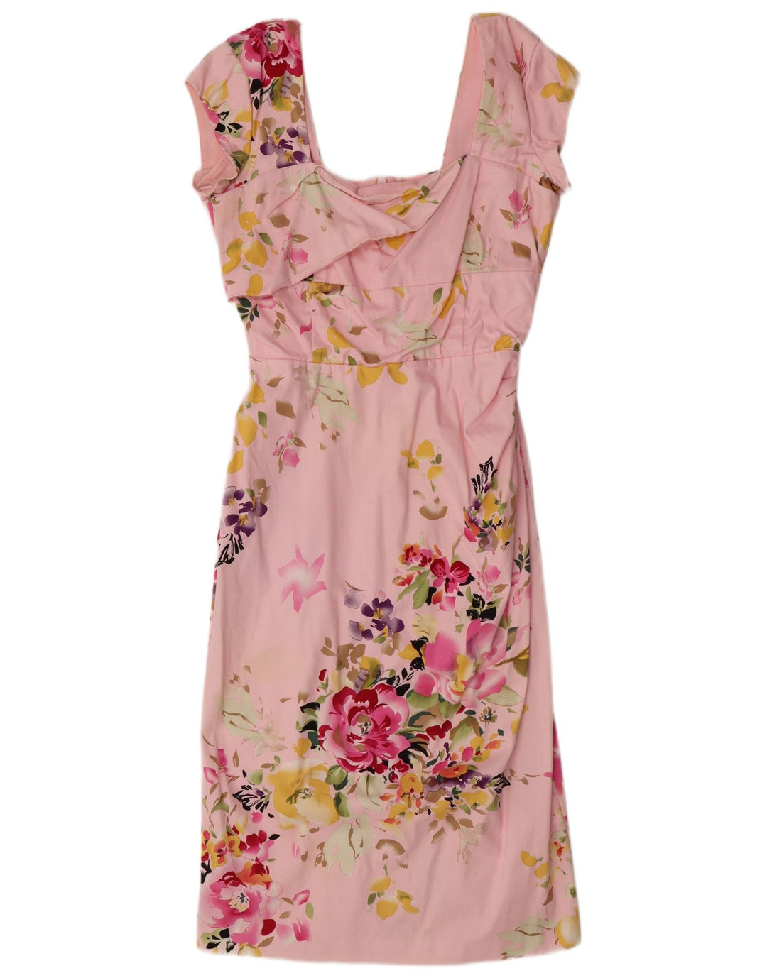 THE PRETTY DRESS COMPANY Abito tubino da donna UK 14 Grande motivo floreale rosa