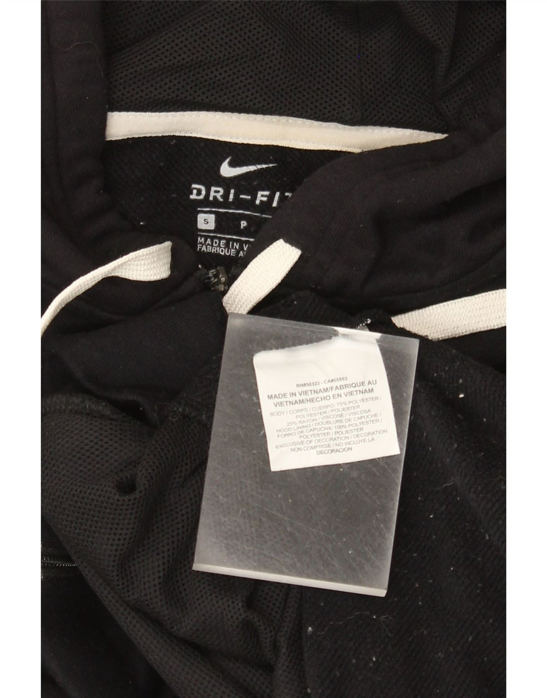 Maglione con cappuccio e zip oversize Dri Fit da donna NIKE UK 10 piccolo nero