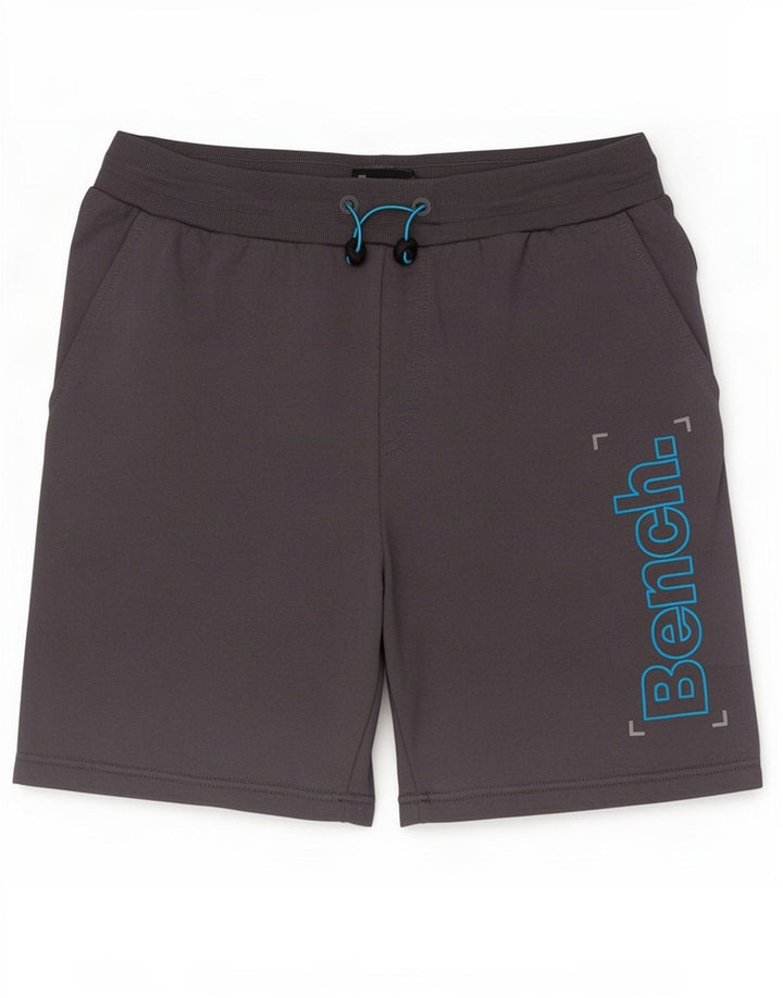 Pantaloncini sportivi grafici da uomo Bench di grandi dimensioni in cotone grigio
