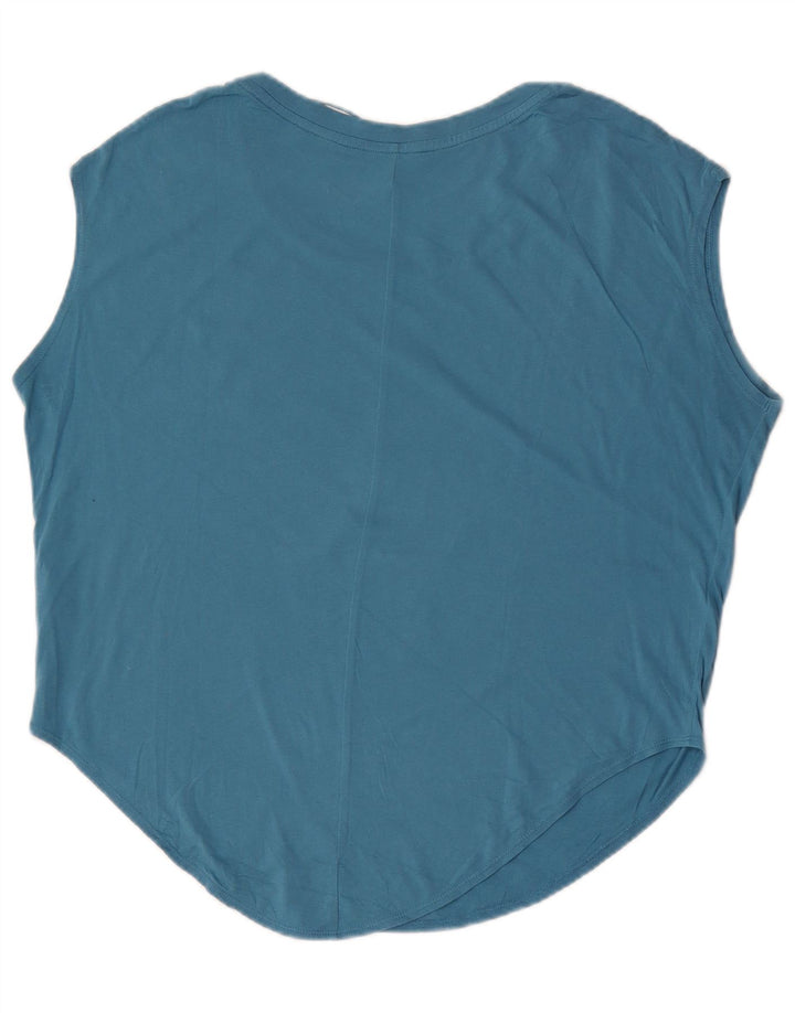 Canotta grafica oversize da donna Nike UK 14 grande cotone blu