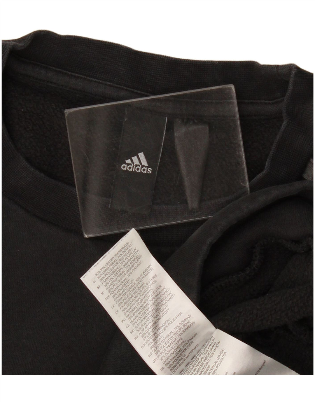 Felpa Adidas Uomo Maglione Piccolo Cotone Nero