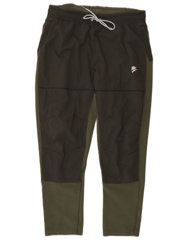 Pantaloni da tuta da uomo Nike Large in cotone color block verde