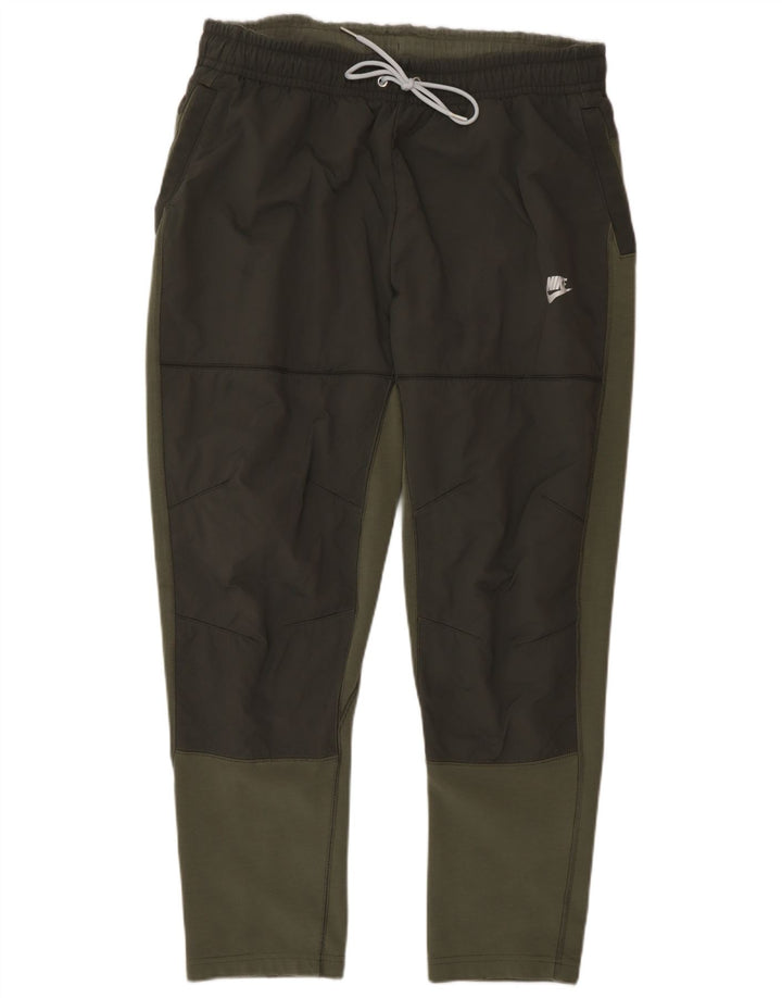 Pantaloni da tuta da uomo Nike Large in cotone color block verde