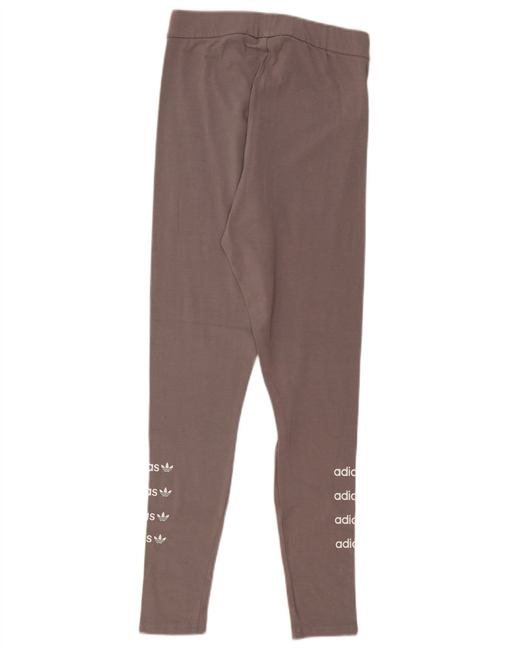Leggings grafici da donna ADIDAS UK 12 Cotone grigio medio