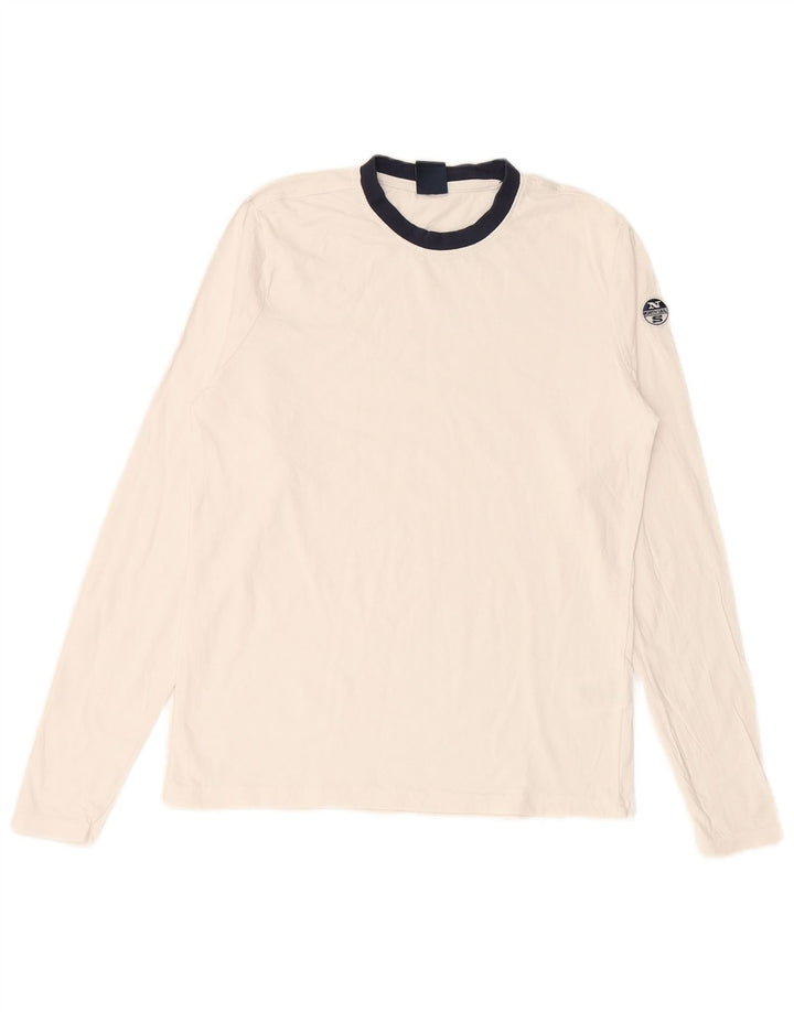 NORTH SAILS Top Uomo Manica Lunga XS Cotone Bianco