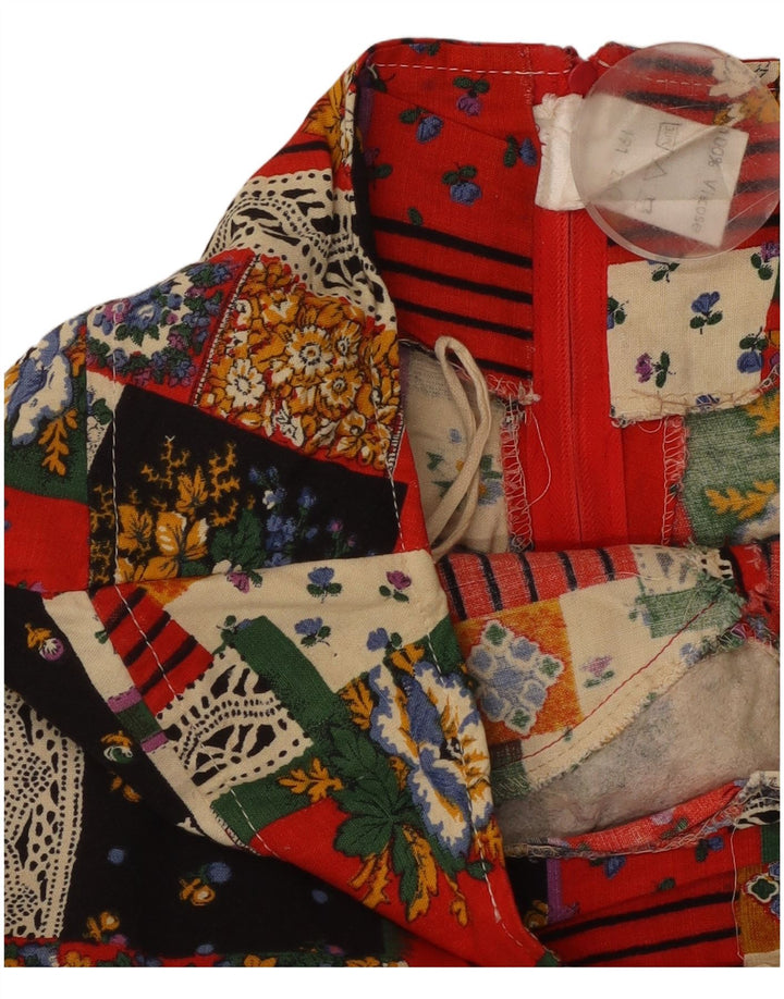 Minigonna da donna VINTAGE W28 viscosa patchwork multicolore media