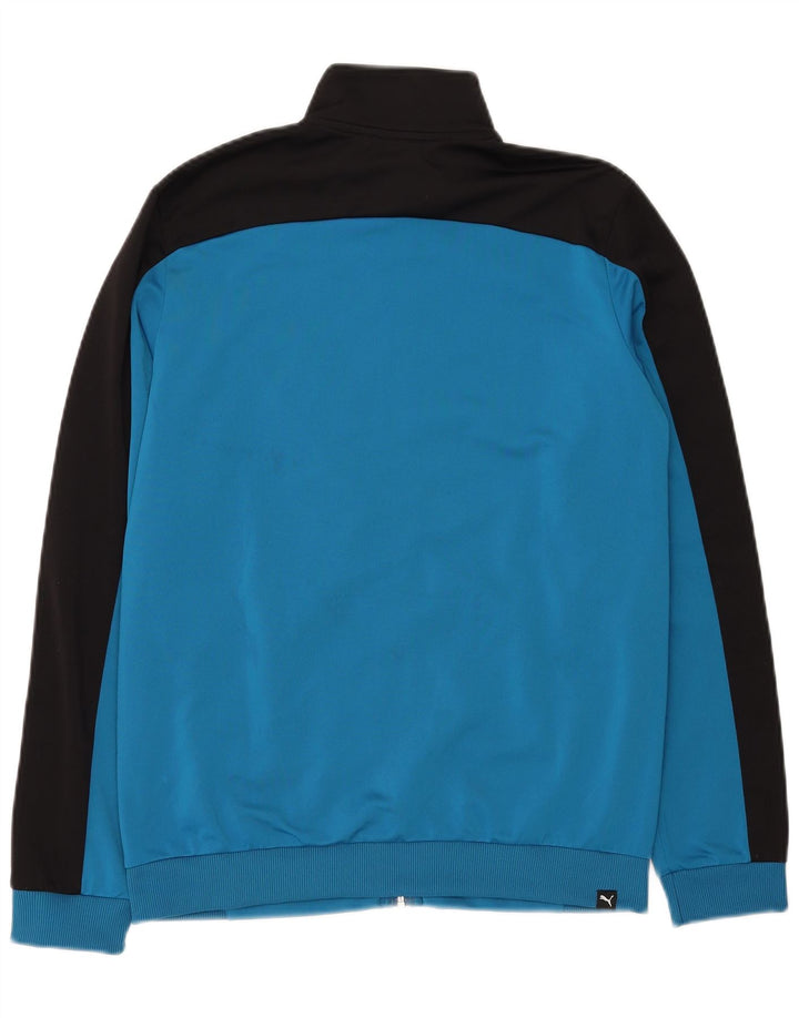 Giacca da tuta da ragazzo Puma 15-16 anni in poliestere color block blu