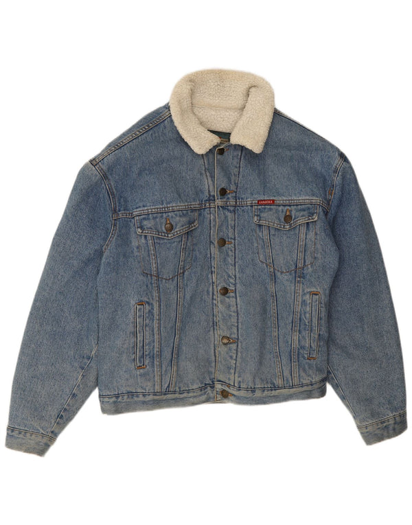 Giacca in denim Sherpa da uomo Carrera UK 38 Poliestere blu medio