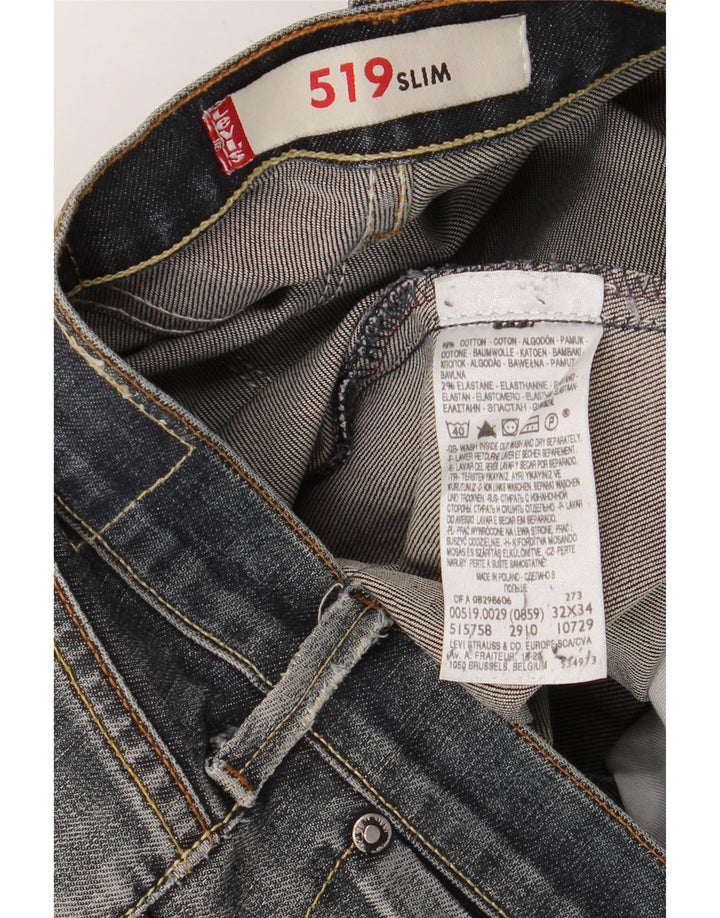 LEVI'S Jeans da uomo 519 slim W32 L30 cotone blu