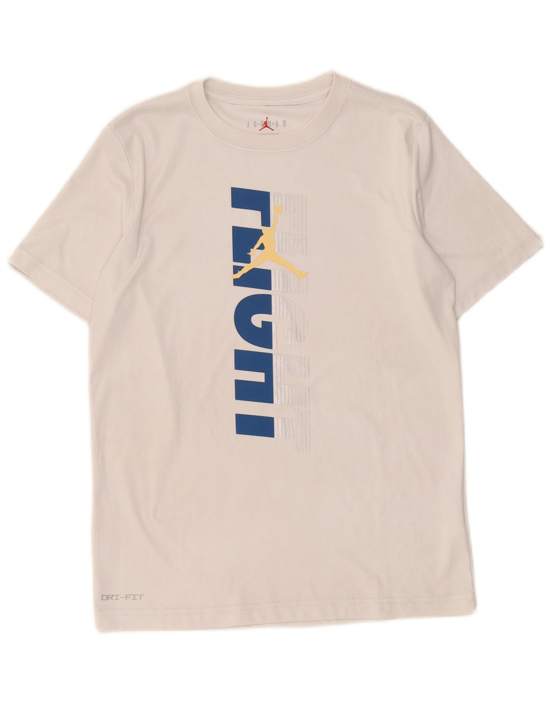 T-shirt grafica Jordan Dri Fit da ragazzo, 13-14 anni, XL, in poliestere grigio