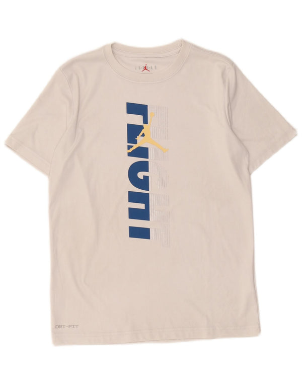 T-shirt grafica Jordan Dri Fit da ragazzo, 13-14 anni, XL, in poliestere grigio