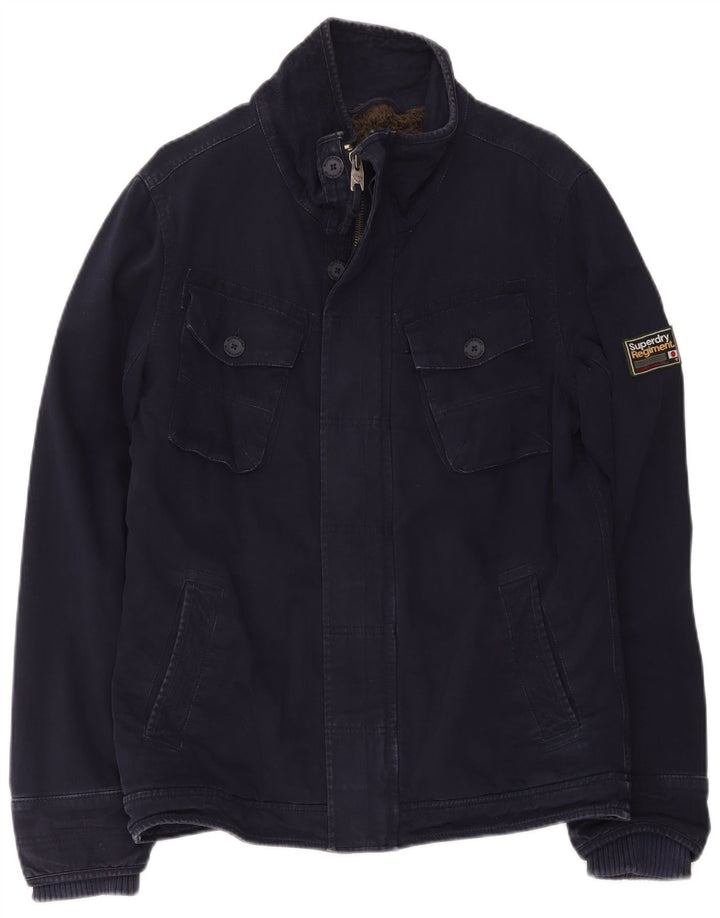 Giacca da uomo Sherpa Utility Superdry UK 38 cotone blu navy medio