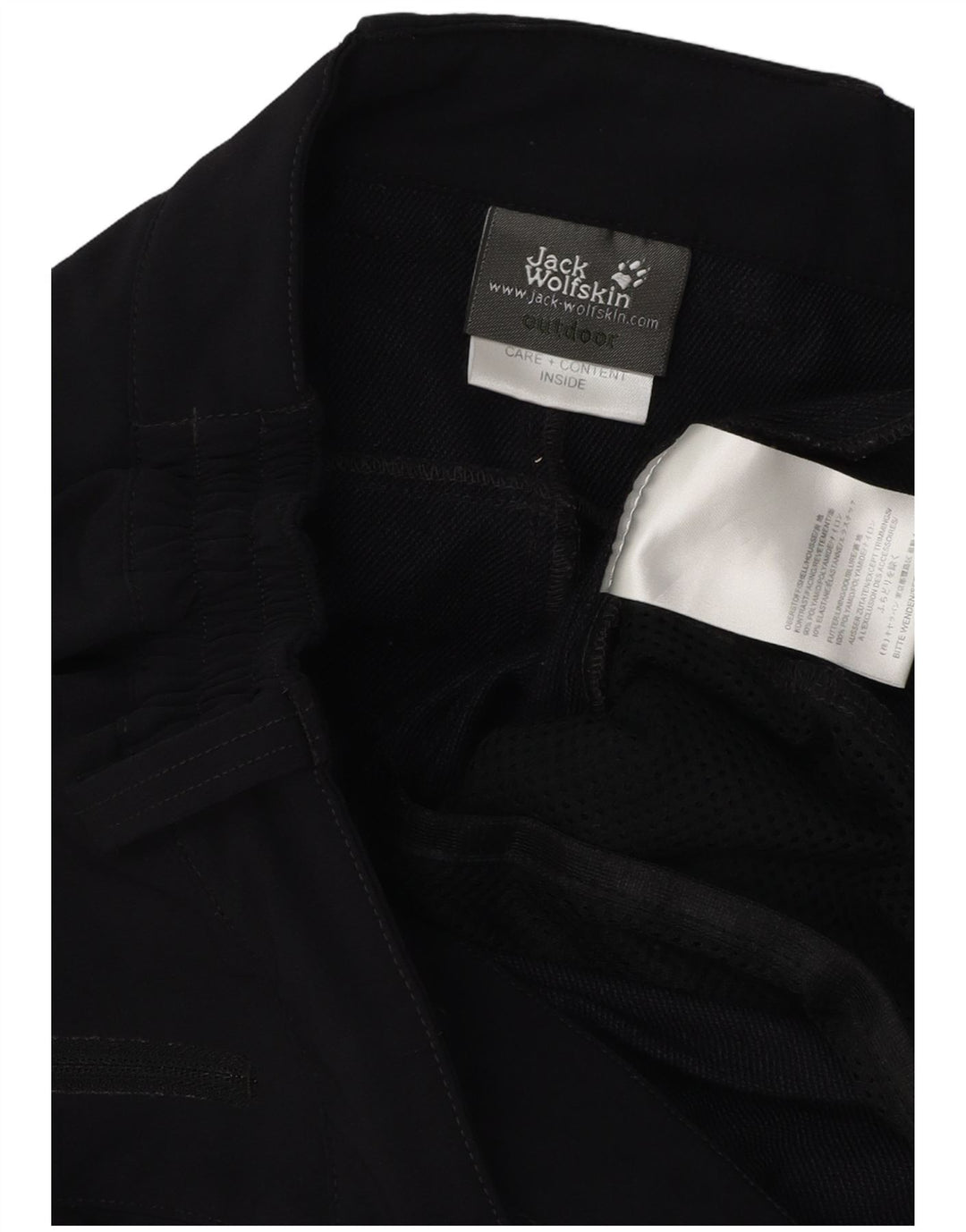 Pantaloni cargo da escursionismo da uomo Jack Wolfskin W33 L34 poliammide nero