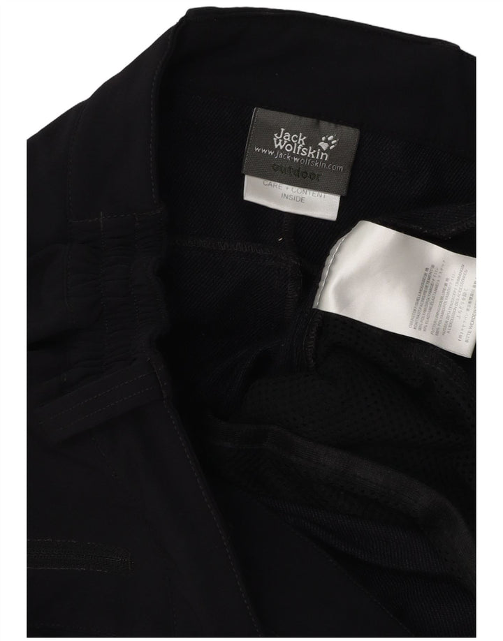 Pantaloni cargo da escursionismo da uomo Jack Wolfskin W33 L34 poliammide nero