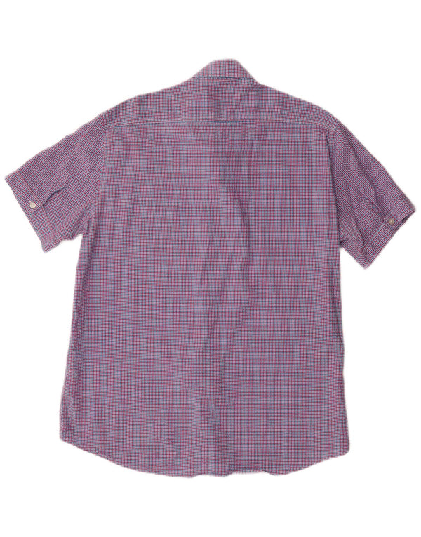 Camicia a maniche corte vestibilità regolare da uomo Carrera XL in cotone a quadri rossi