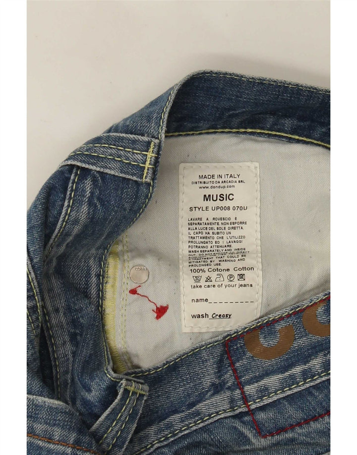 Dondup Jeans dritti invecchiati da donna W32 L30 cotone blu