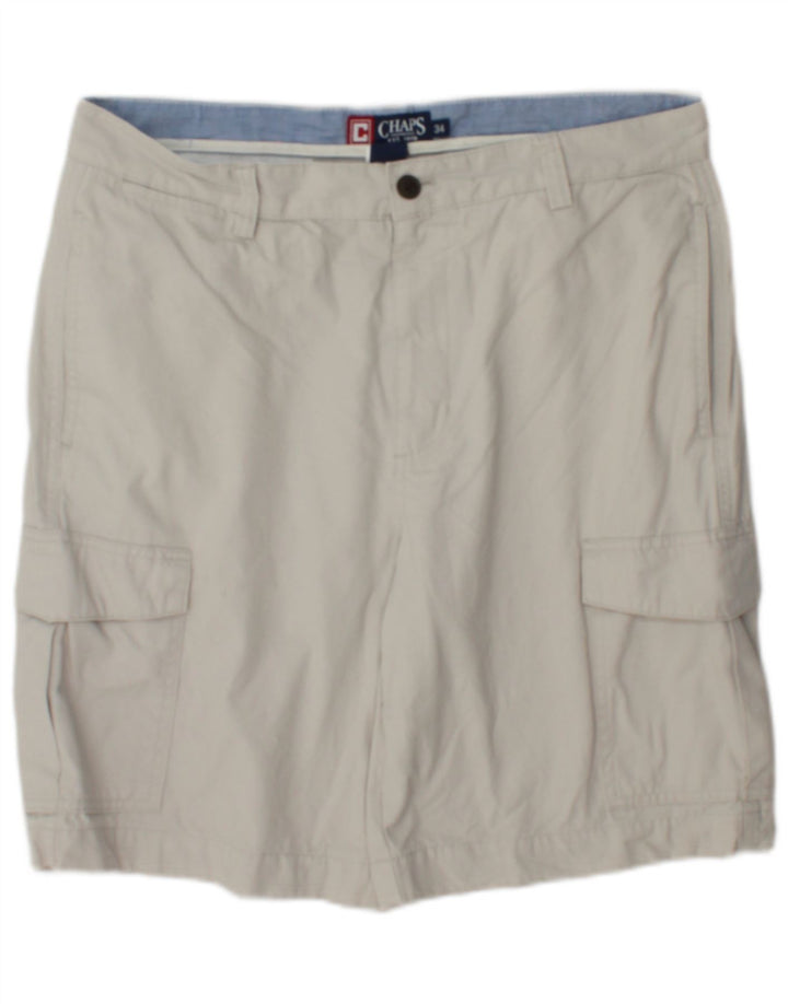 Pantaloncini cargo da uomo Chaps W34 grandi in cotone beige