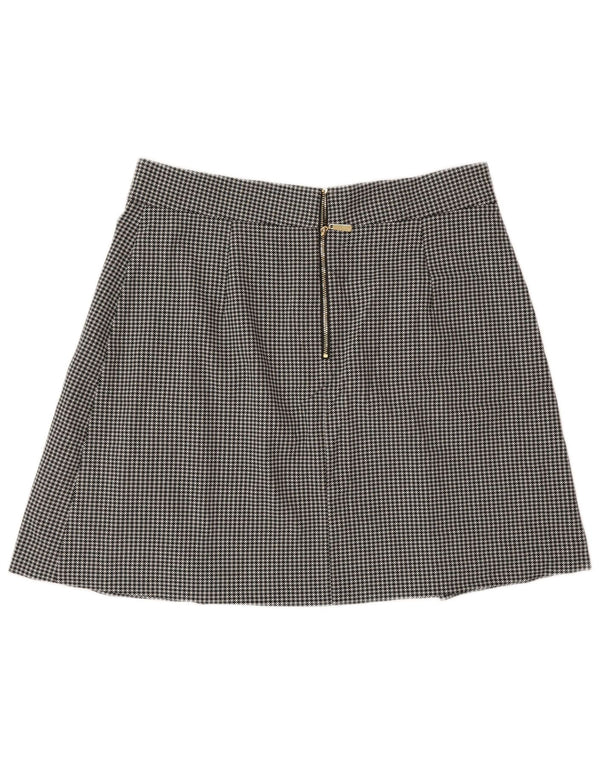 Minigonna da donna Marks & Spencer UK 14 media W30 pied de poule nera