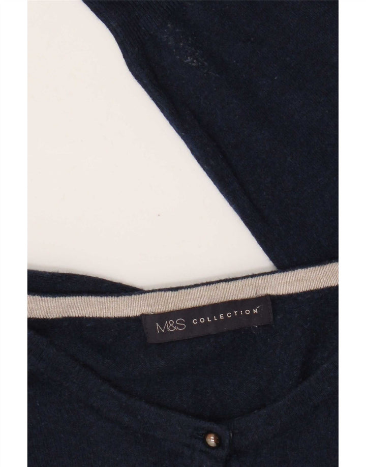 Maglione cardigan da donna Marks & Spencer UK 16 grande blu navy