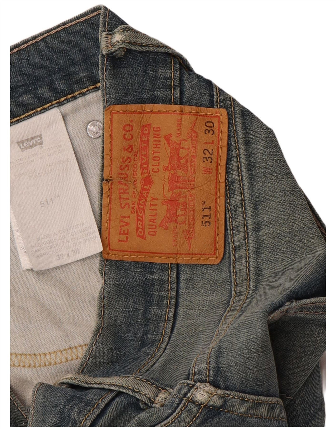 Jeans Levi's Uomo 511 Slim W32 L28 Cotone Blu