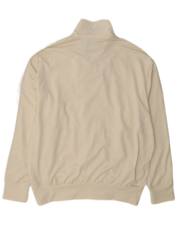 Giacca da ginnastica da uomo Adidas XL in poliestere bianco sporco