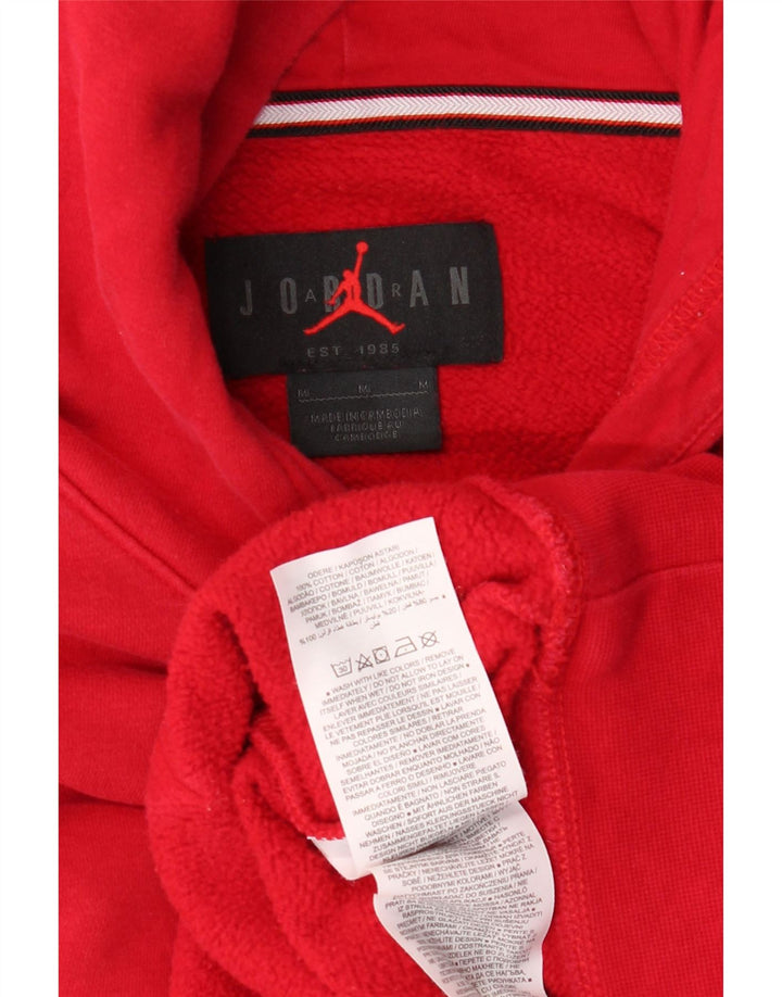 Felpa con cappuccio da uomo Jordan in cotone rosso medio