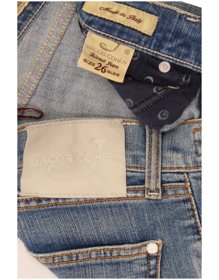 Jeans dritti su misura da donna Jacob Cohen W26 L31 cotone blu