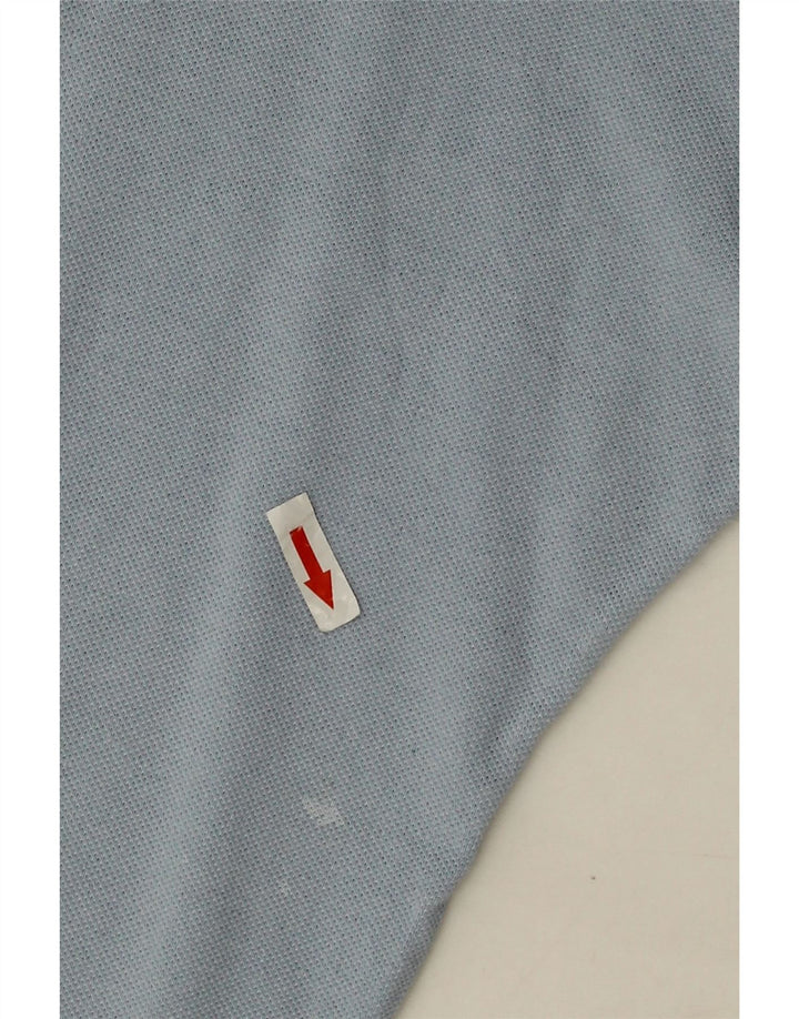 Polo Kappa Uomo Manica Lunga Cotone Blu Medio