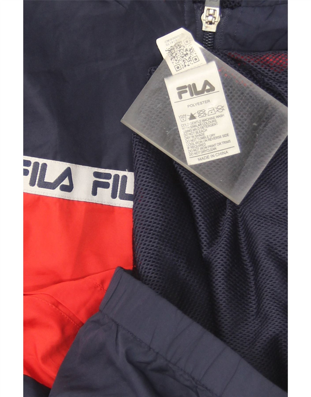 Giacca da ginnastica grafica da ragazzo Fila 11-12 anni Colorblock blu navy