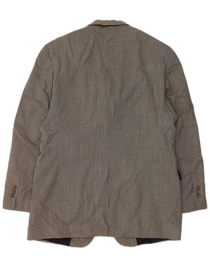 Giacca blazer a 3 bottoni da uomo Tommy Hilfiger UK 40 grande pied de poule grigio