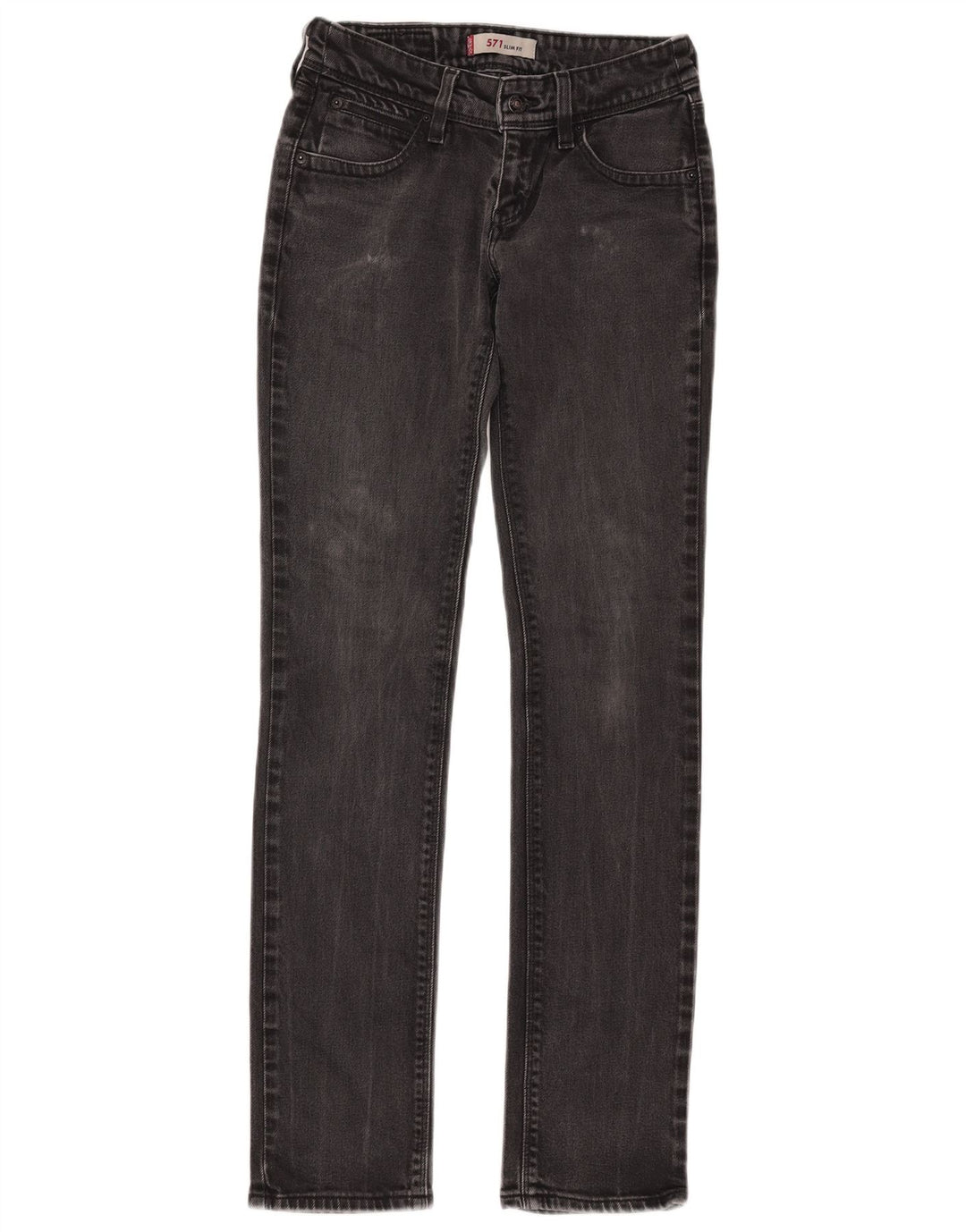 Jeans Levi's 571 Slim da donna W28 L34 cotone nero