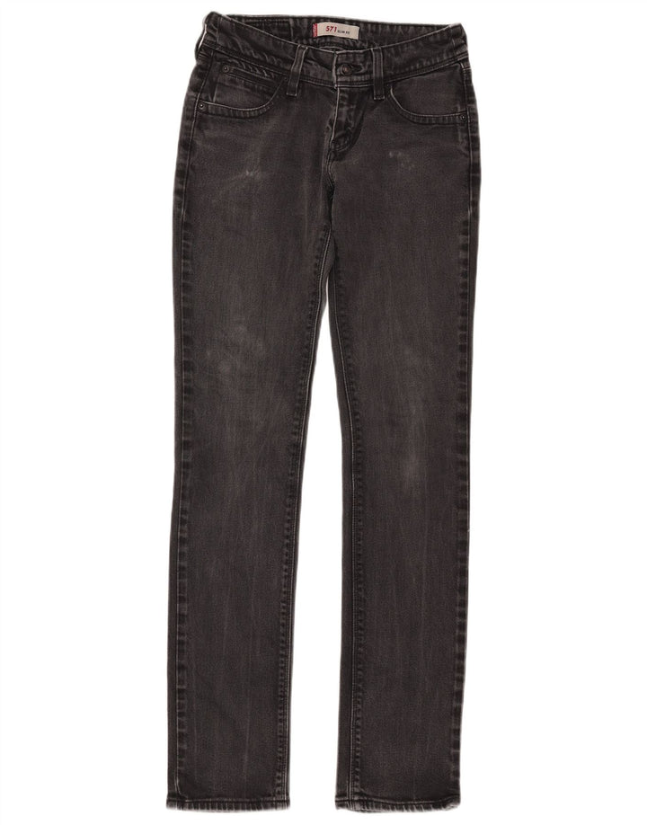 Jeans Levi's 571 Slim da donna W28 L34 cotone nero