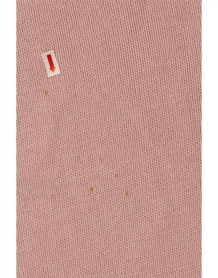 Maglione maglione girocollo da donna Marks & Spencer UK 14 Cotone rosa medio