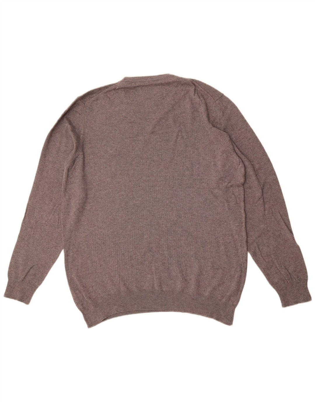 Lyle & Scott Maglione da uomo con scollo a V grande cotone grigio