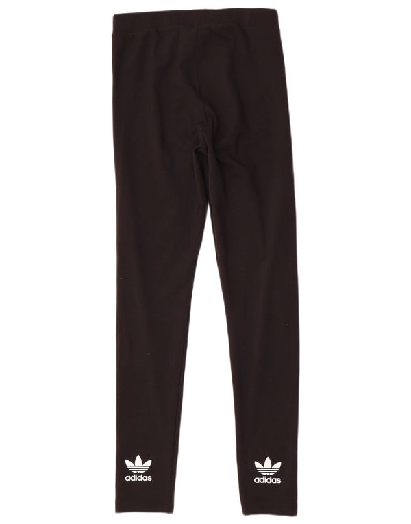Leggings grafici da donna Adidas UK 10 piccoli poliestere nero